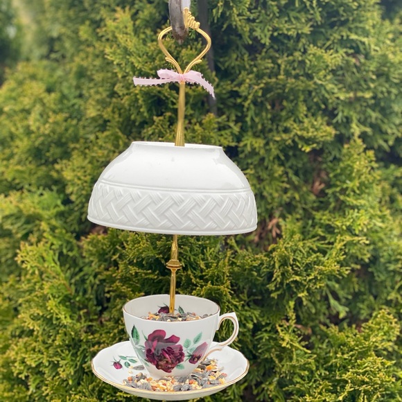Tea Cup Birdfeeder, Garden Ornament, Mother’s Day Gift - Picture 6 of 12